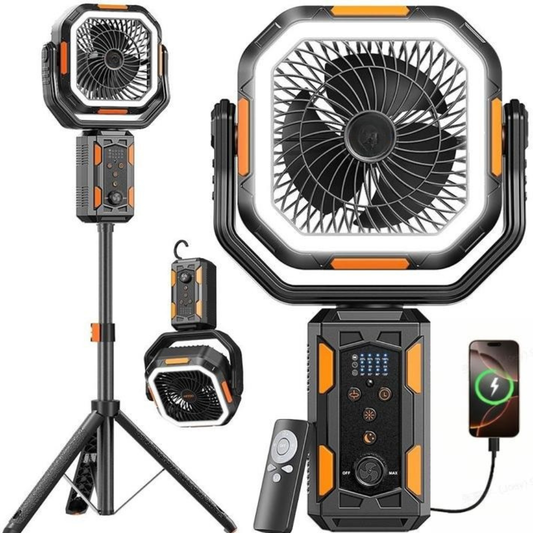 Camping Fan with Detachable Tripod