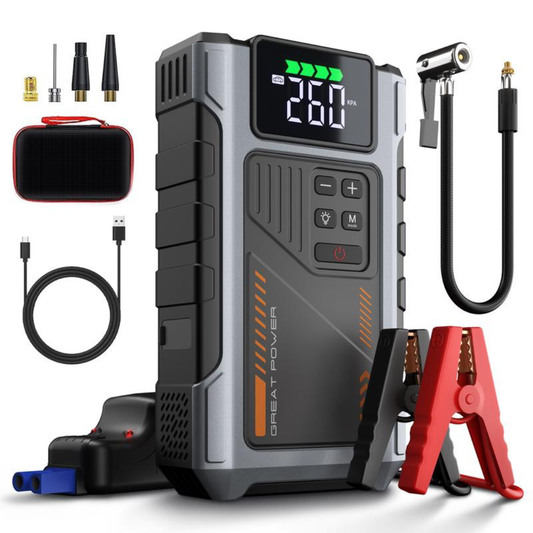Portable Car Jump Starter With Air Compressor