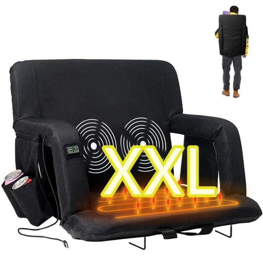 Heated Massage Seat with Back & Arm Support