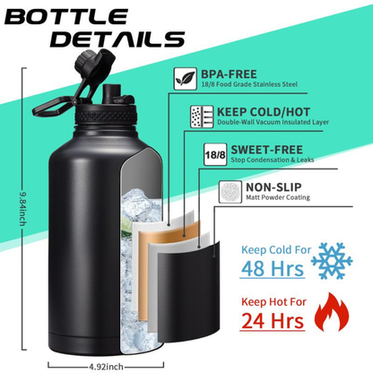 64 OZ Vacuum Insulated Water Bottle