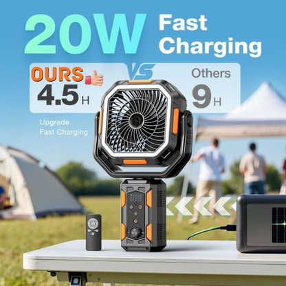 Camping Fan with Detachable Tripod