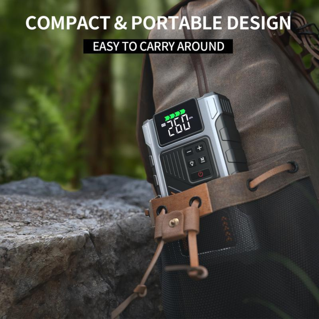 Portable Car Jump Starter With Air Compressor