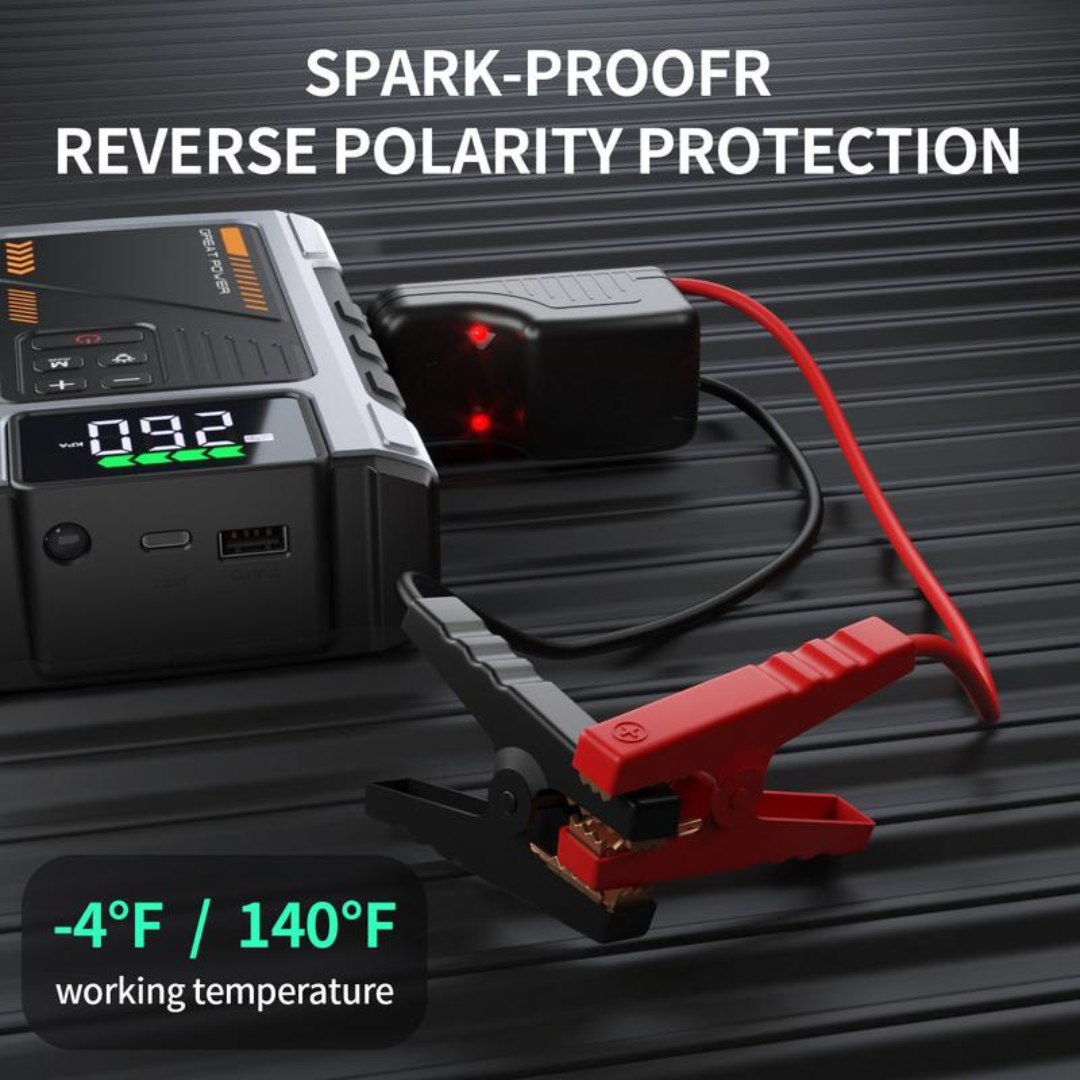 Portable Car Jump Starter With Air Compressor