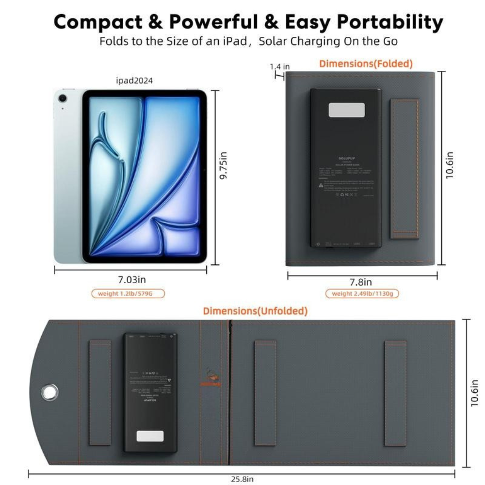 30W Portable Solar Panel Charger