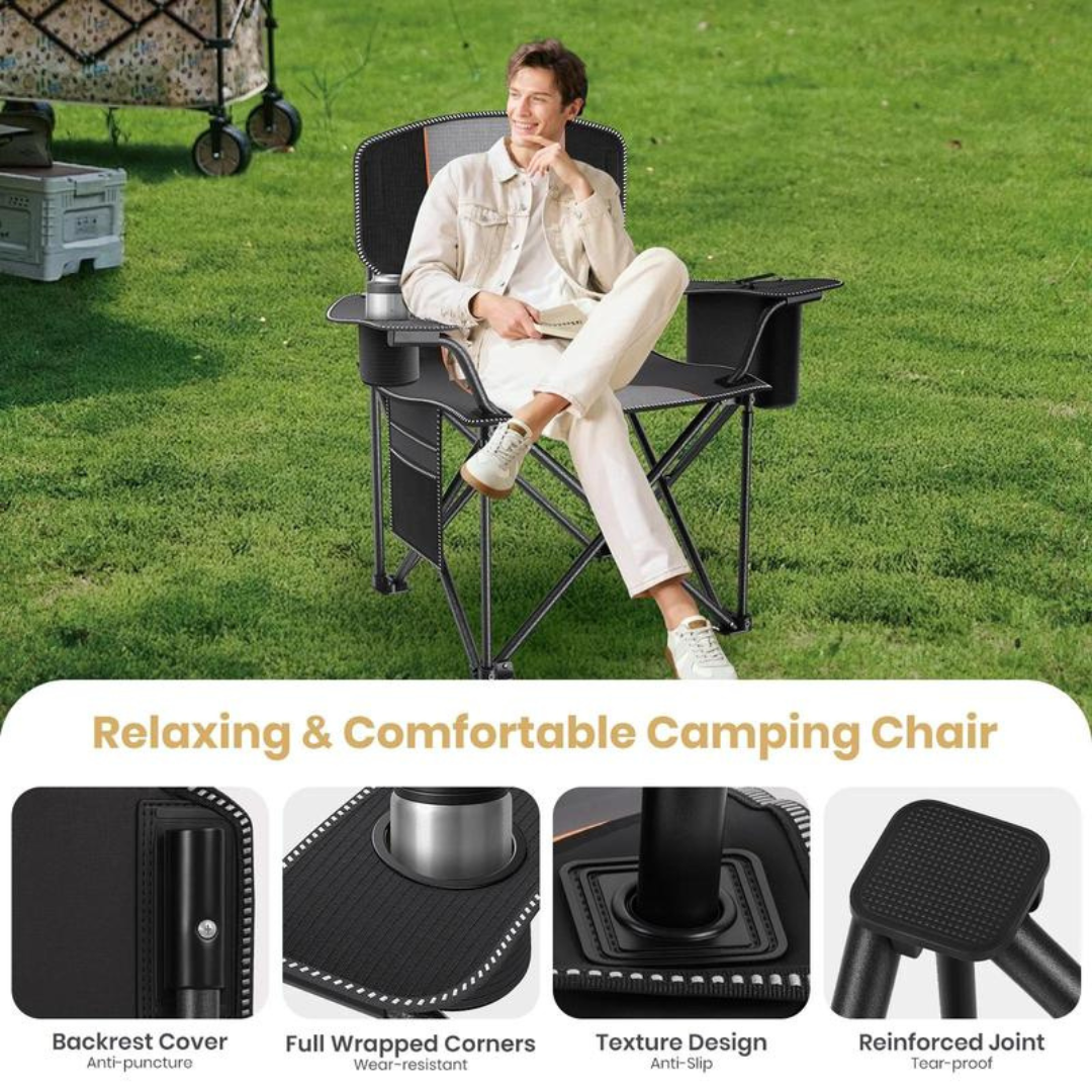 Oversized Heavy-Duty Camping Chair for Adults