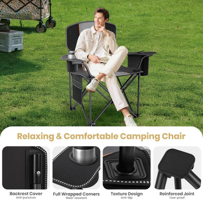 Oversized Heavy-Duty Camping Chair for Adults