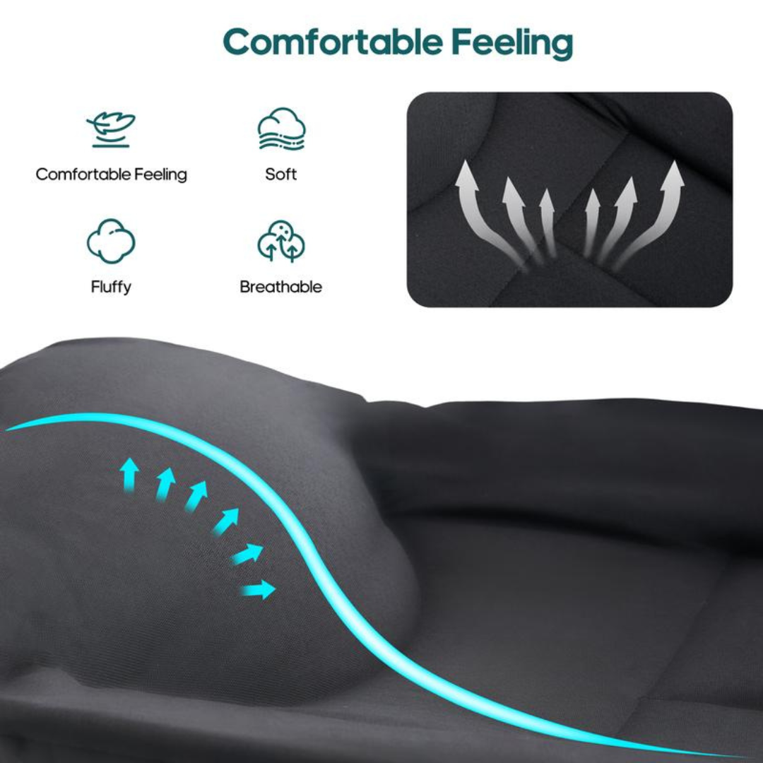 6 Angle Adjustable Folding Camping Bed with Mattress