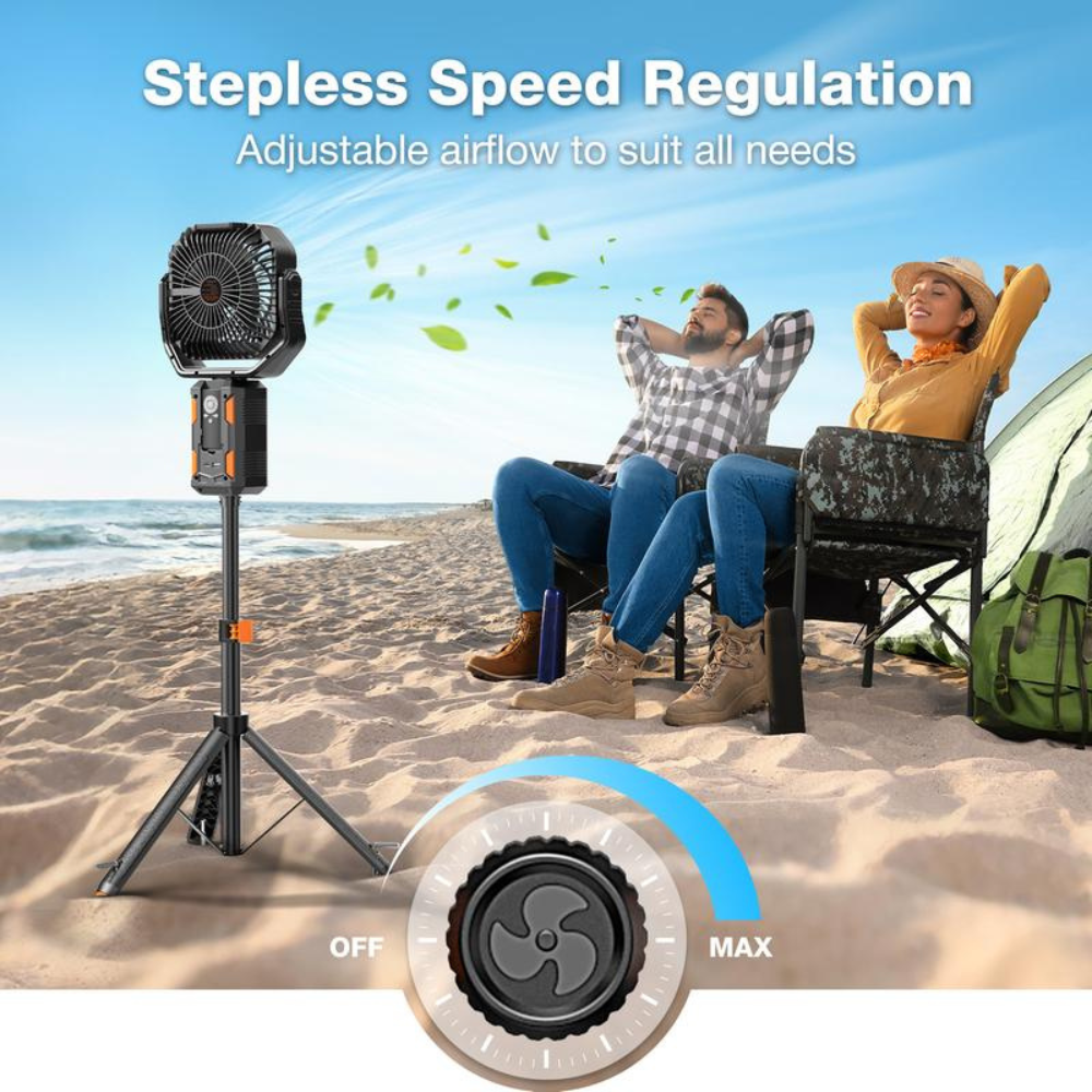 Camping Fan with Detachable Tripod