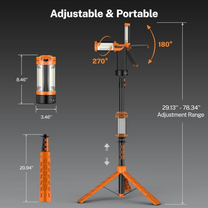 10000mAh Camping Light with Power Bank