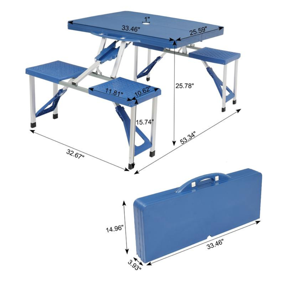 4Ft Portable Folding Picnic Table