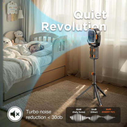 Camping Fan with Detachable Tripod